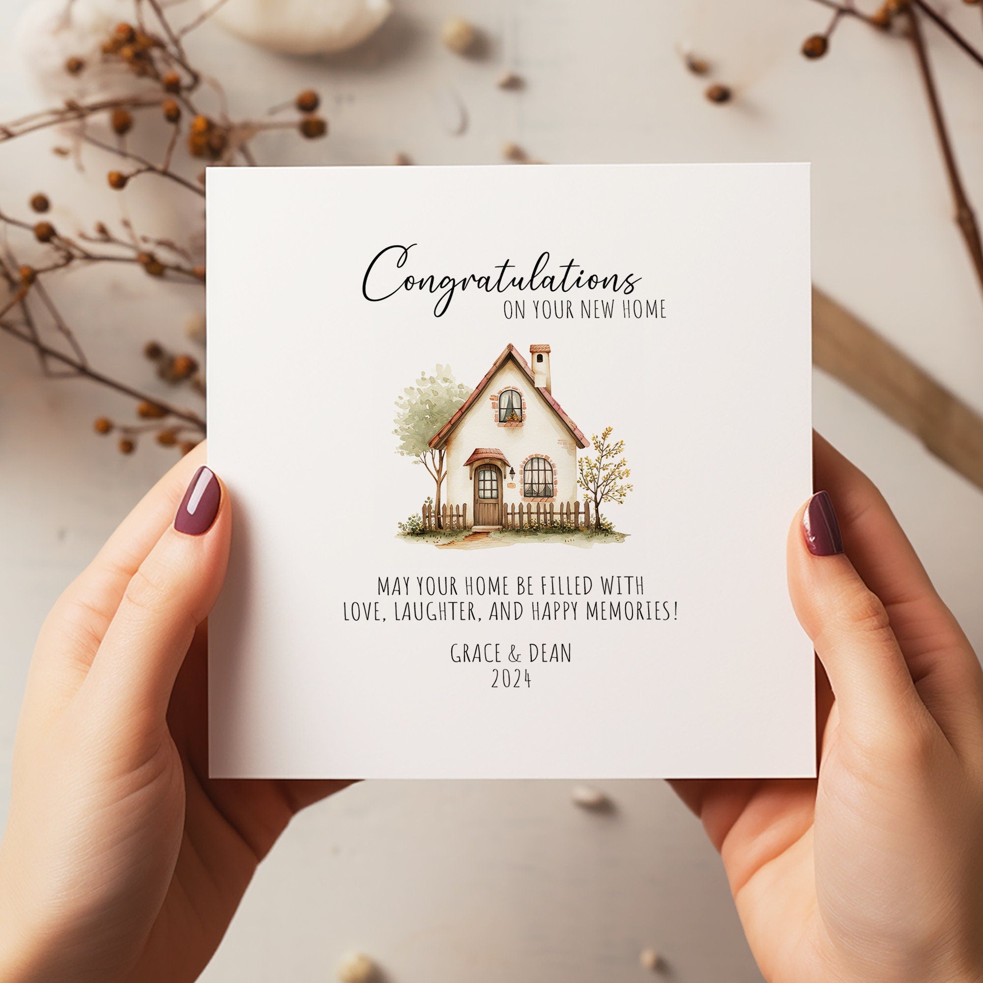 Personalised New Home Card - New Home Gift - Congratulations On Your New Home - Happy Moving Day - New Home Card For Friends