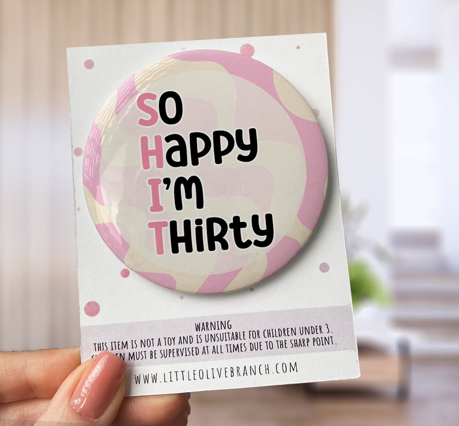 Birthday S**T Age Badge - 30th Birthday Badge - Special Birthday Badge - Thirtieth Birthday Card