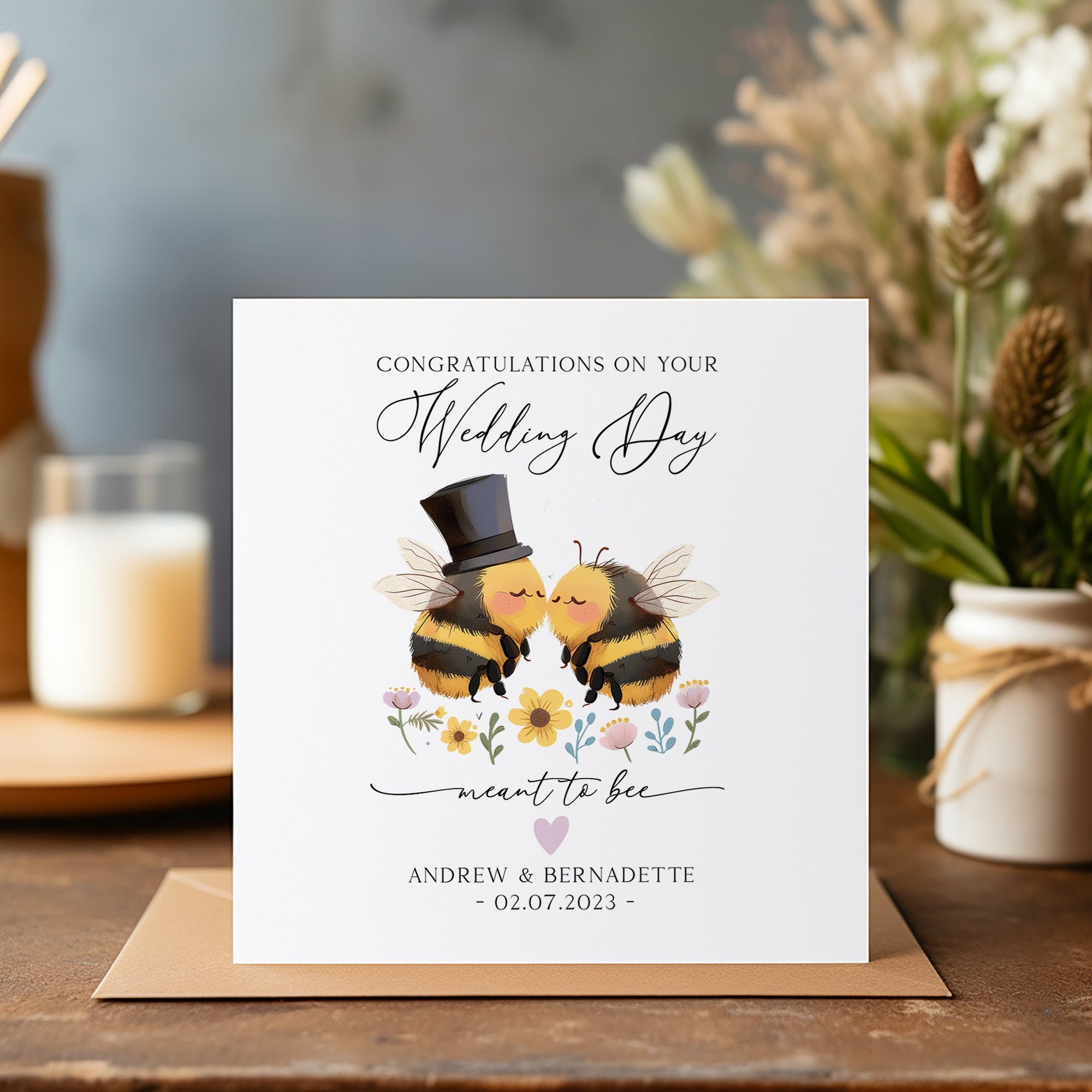 Personalised Wedding Card - Wedding Day Card - Wedding Card - Mr & Mrs Card - Newlyweds Bride and Groom - Newlyweds