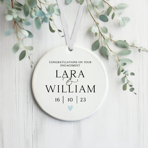 Personalised Wedding Gift - Wedding Present For Couple - Wedding Keepsake Plaque - Ceramic Ornament - Mr And Mrs Gift