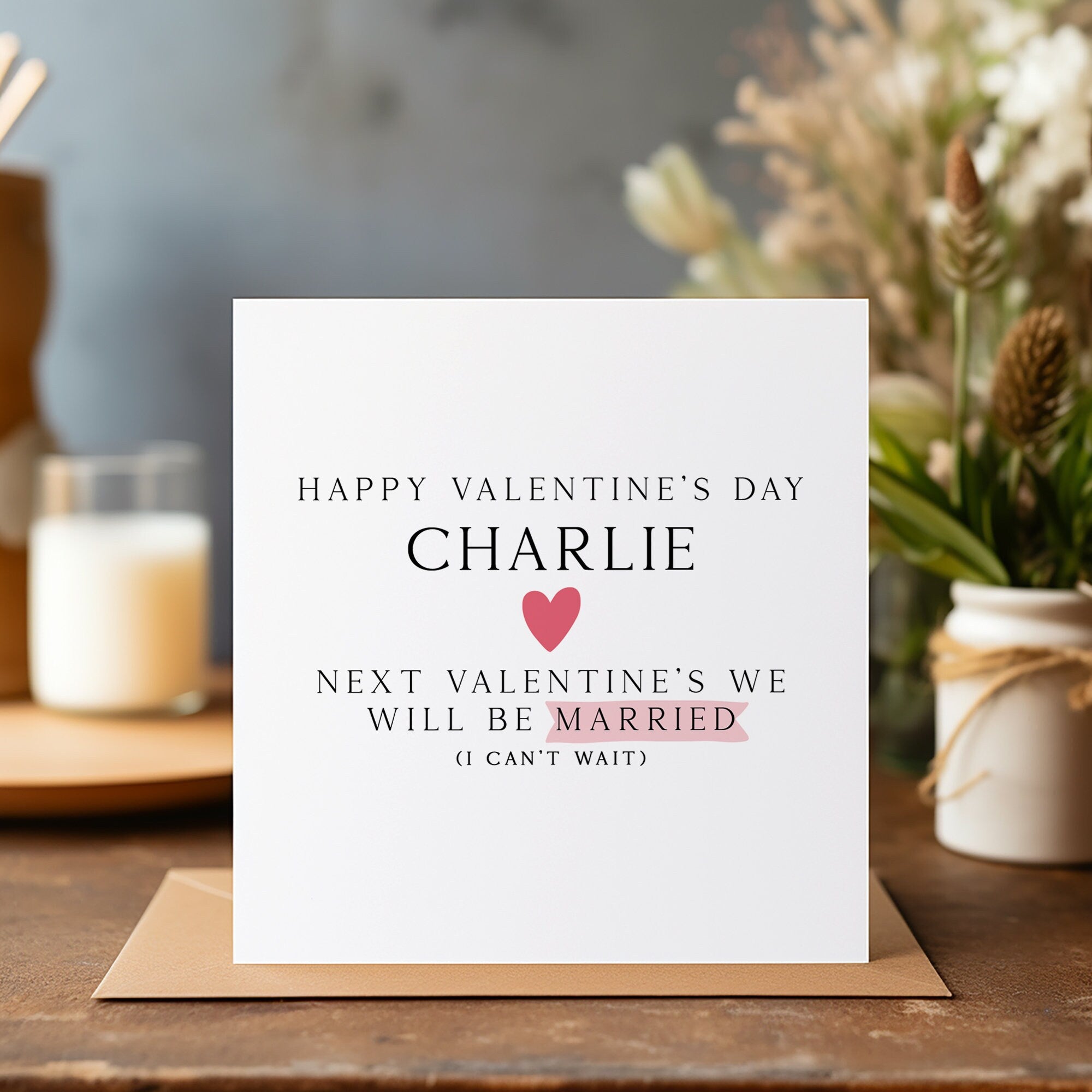 Personalised Valentines Card - Valentine's Day - Couple Card - Husband To Be Card - Wife To BE Card - Next Valentine's Married