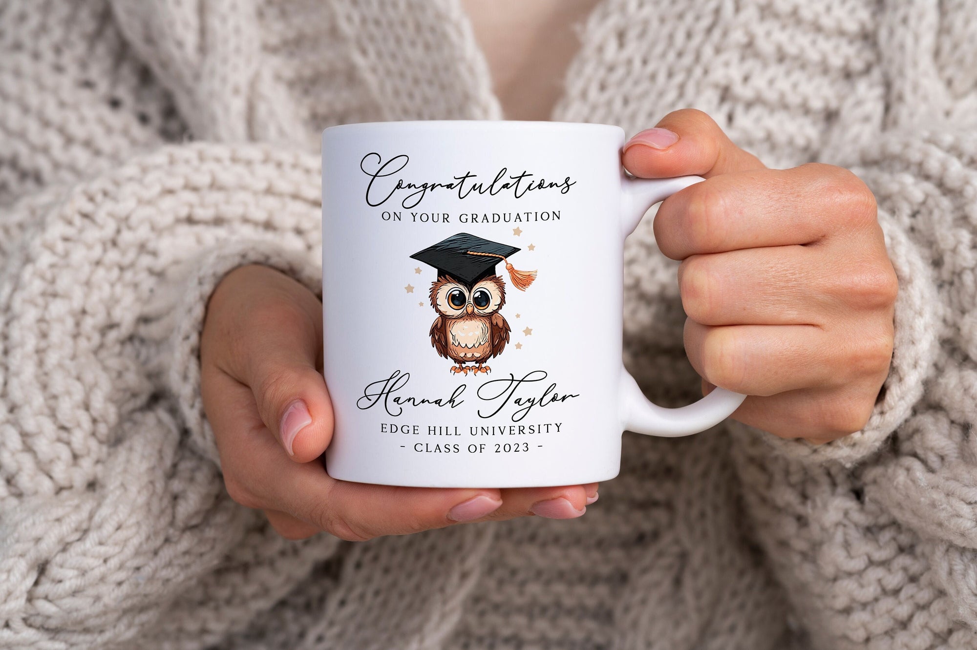 Personalised Graduation Owl Mug - Celebration Mug