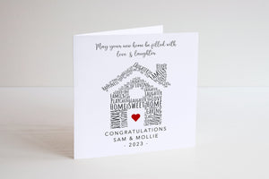 Personalised New Home Card - New Home Gift - Congratulations On Your New Home - Happy Moving Day - New Home Card For Friends - C114