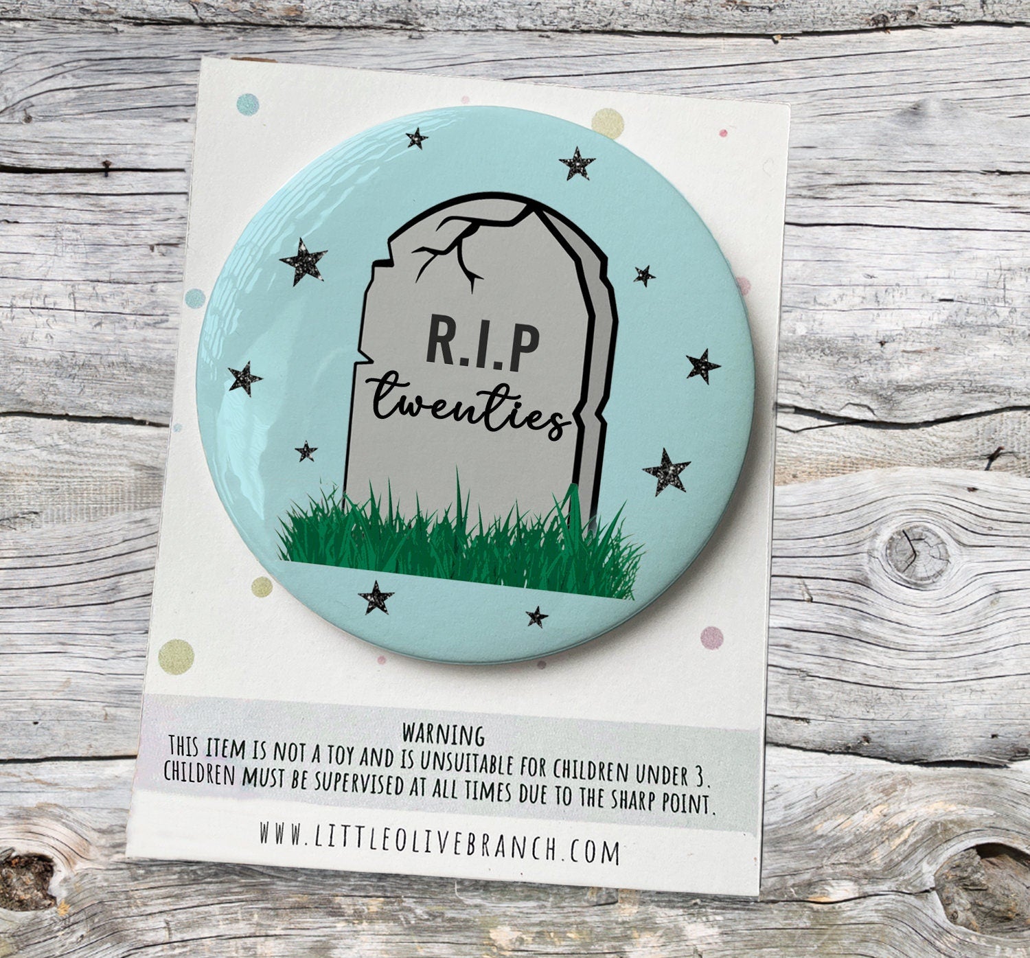 Birthday RIP Twenties Badge - Hello Thirty - 30th Birthday Badge - Special Birthday Badge - Thirtieth Birthday Card