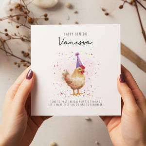 Personalised Hen Party Card - Bride To Be - Hen Weekend