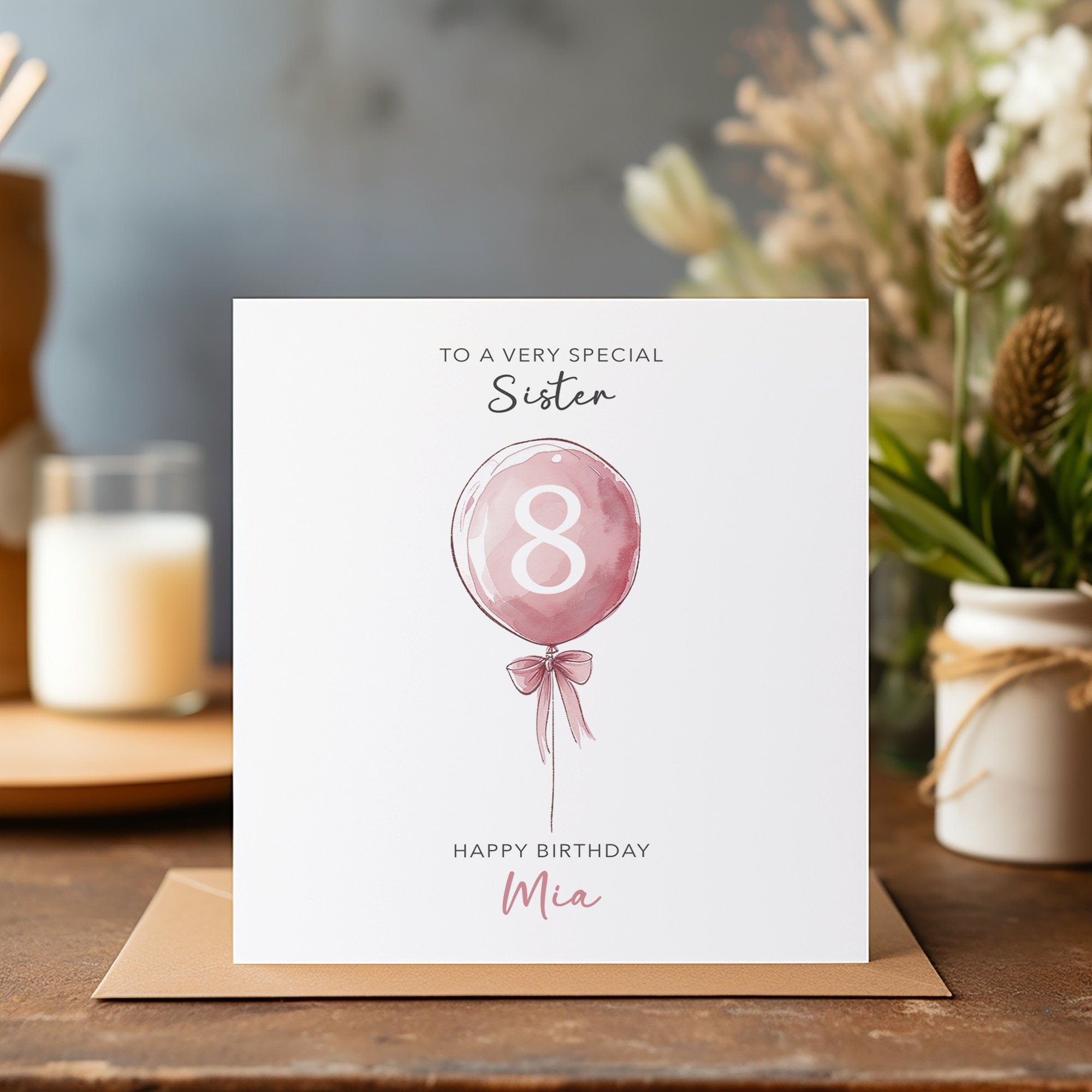 Personalised Balloon Birthday Card - Happy Birthday