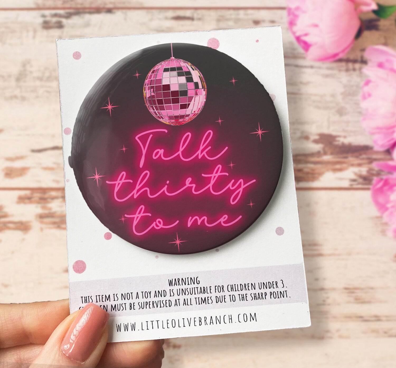 Birthday Age Badge - Hello Thirty - 30th Birthday Badge - Special Birthday Badge - Thirtieth Birthday Card