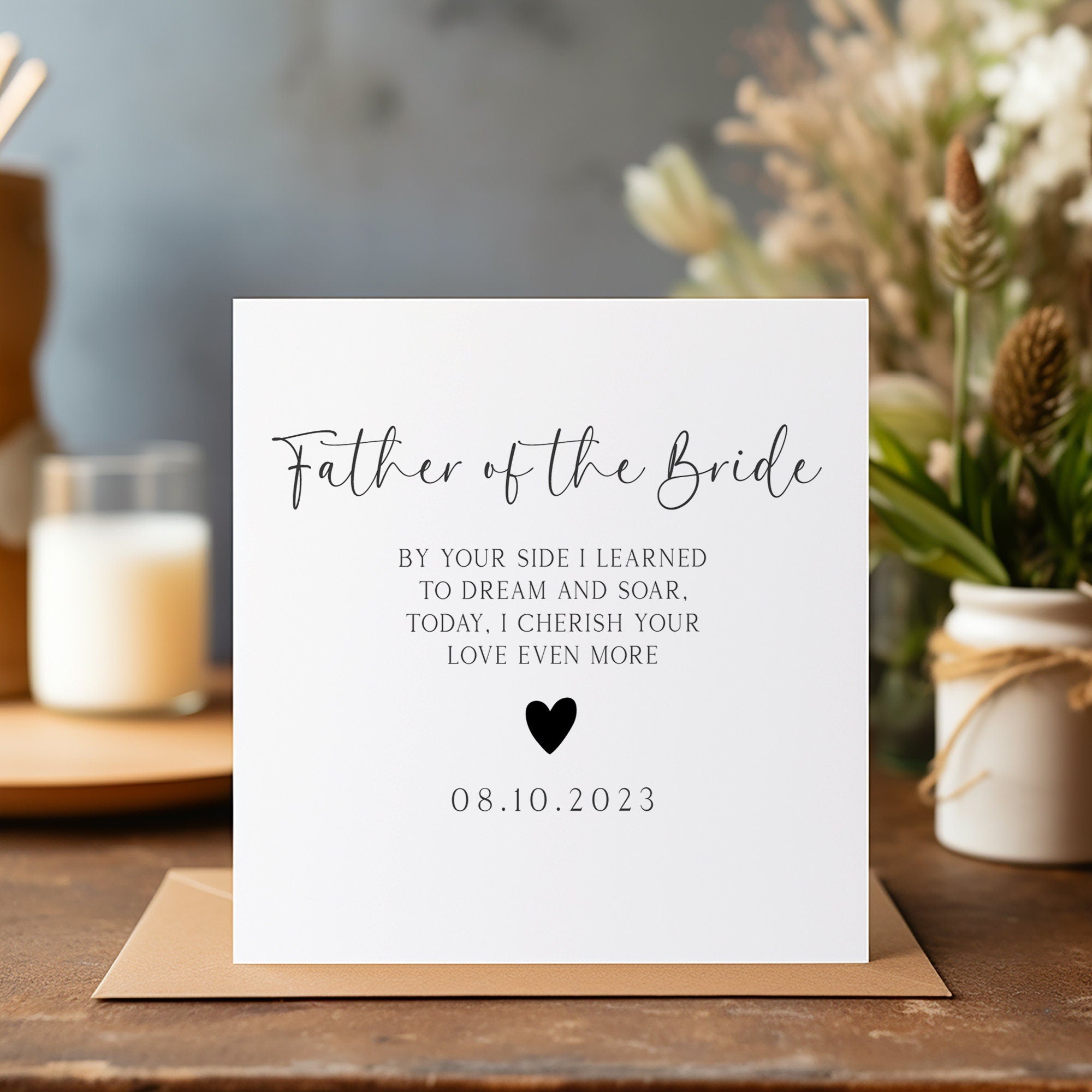 Personalised Father Of The Bride Card - To My Dad Card - Wedding Dad Card - Father Of The Bride - C131