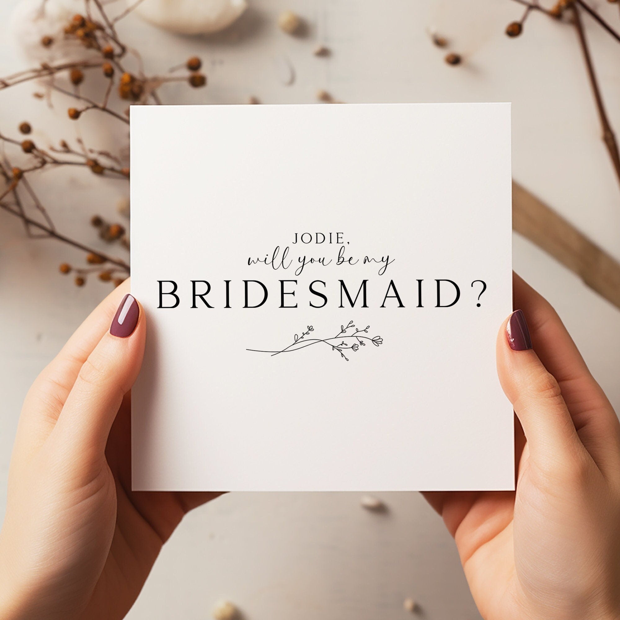 Will You Be My Bridesmaid Card - Maid Of Honour Card - Wedding Cards - Bridesmaid Card