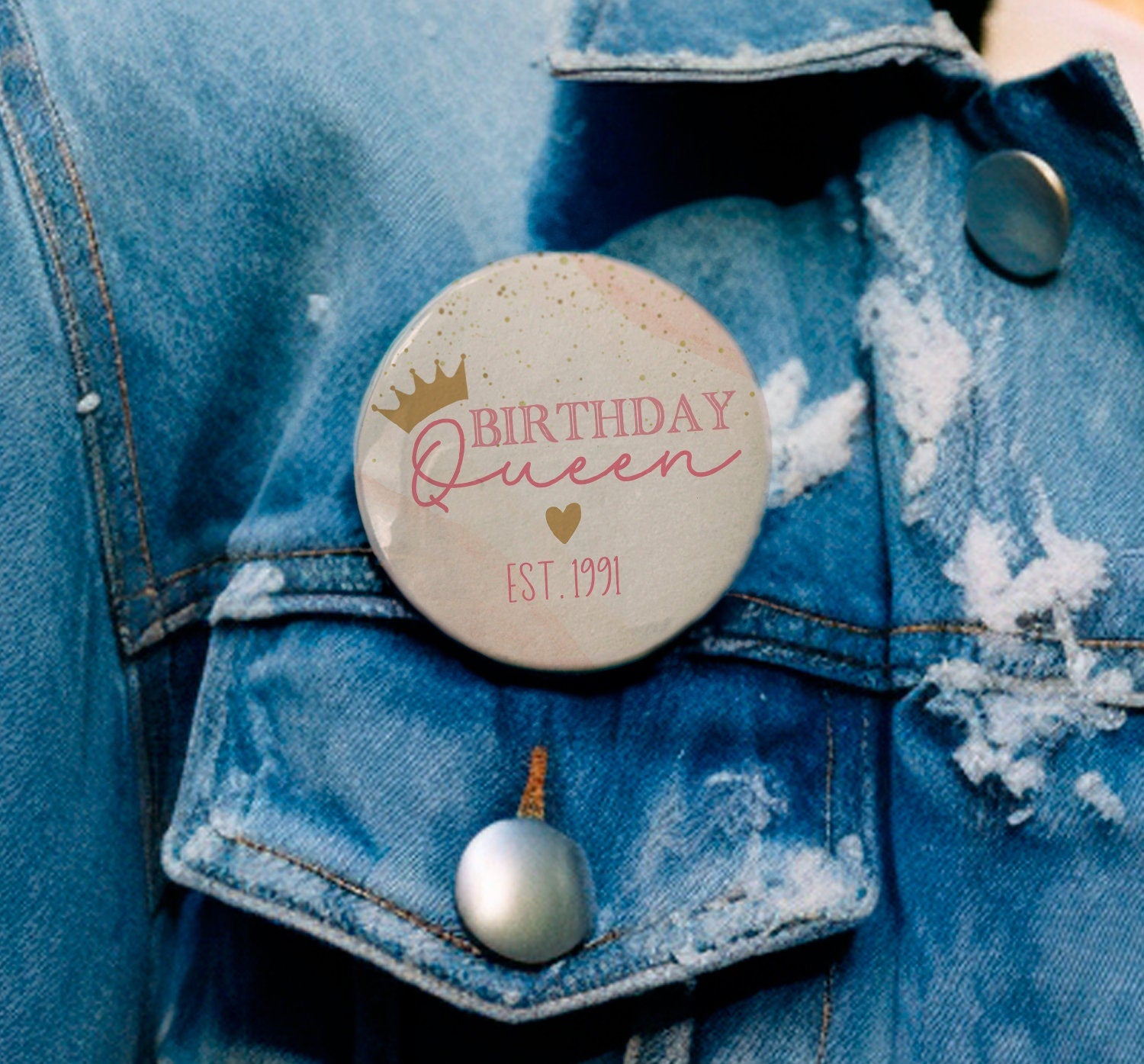 Personalised Birthday Queen Badge - Birthday Girl - Birthday Badge - Birthday Princess