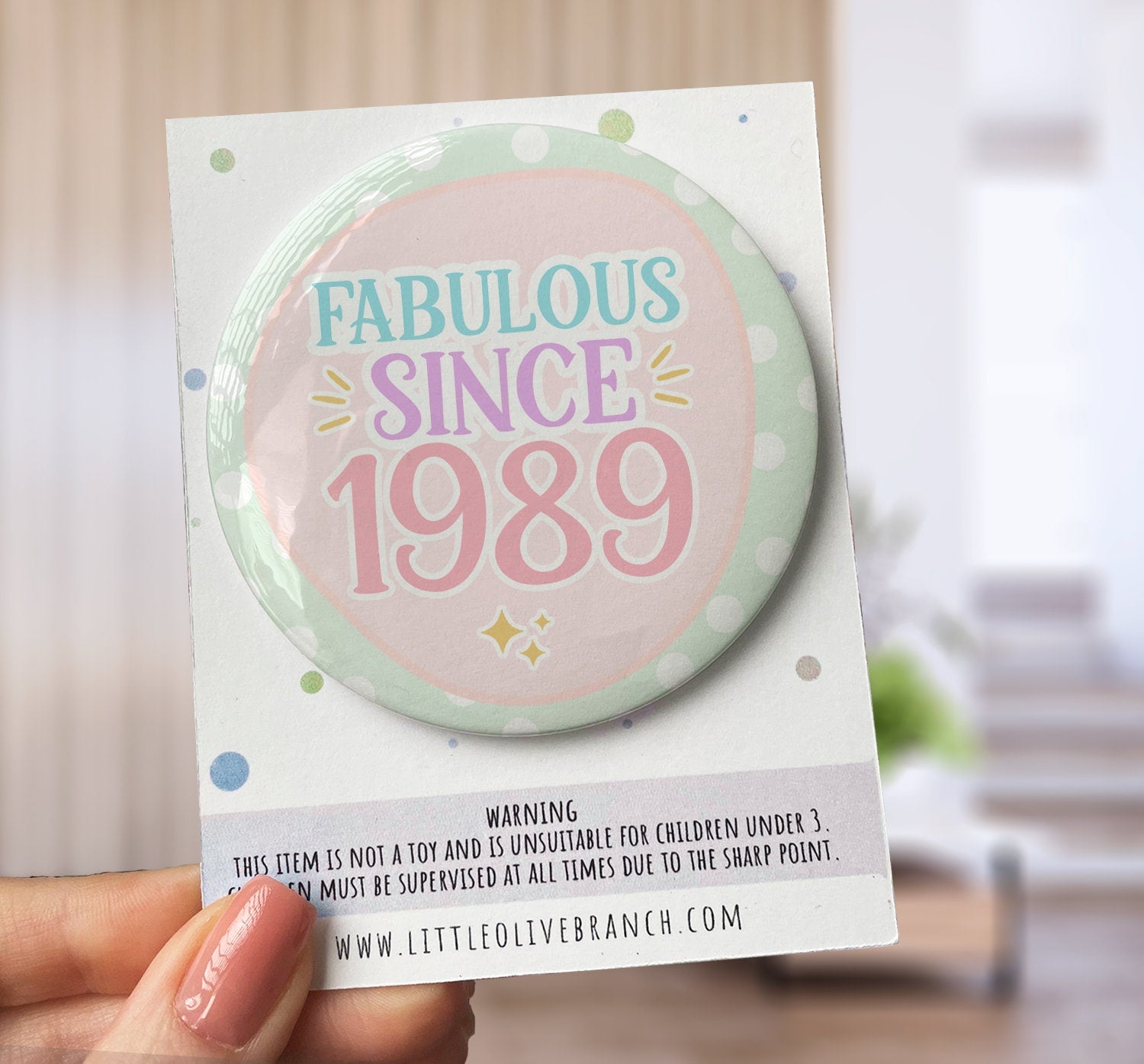 Personalised Birthday Fabulous Since Badge - Birthday Girl - Birthday Badge