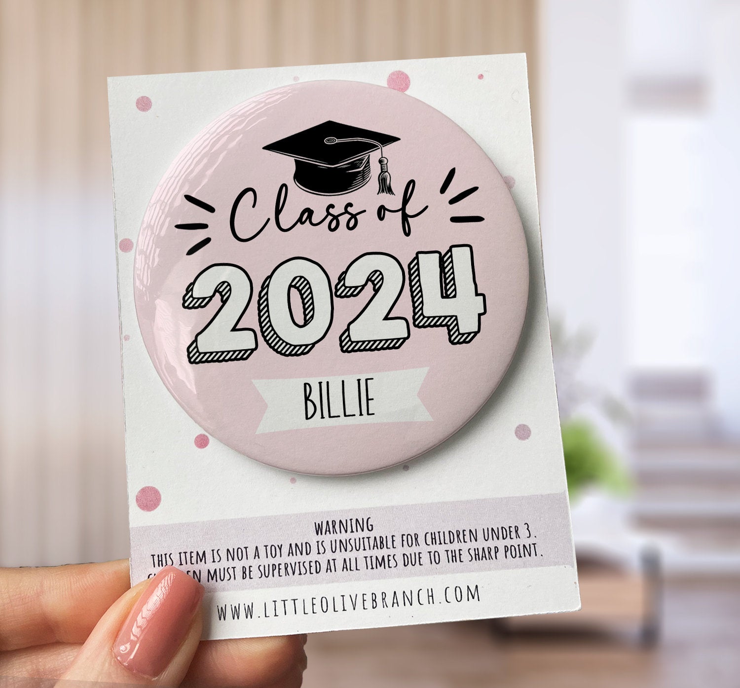 Graduation Badge - I Graduated Badge - Celebration Badge - Congratulations Badge