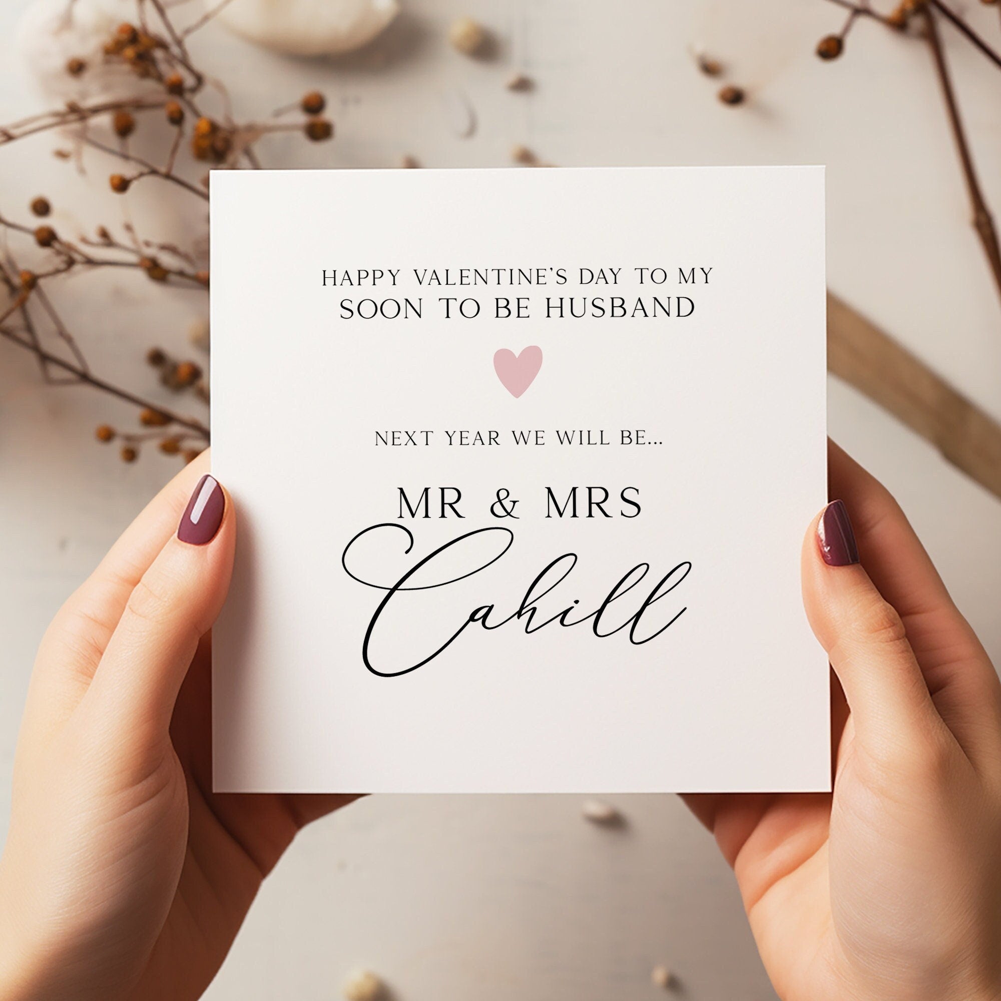 Personalised Valentines Card - Valentine's Day - Couple Card - Husband To Be Card - Wife To Be Card - Next Valentine's Married