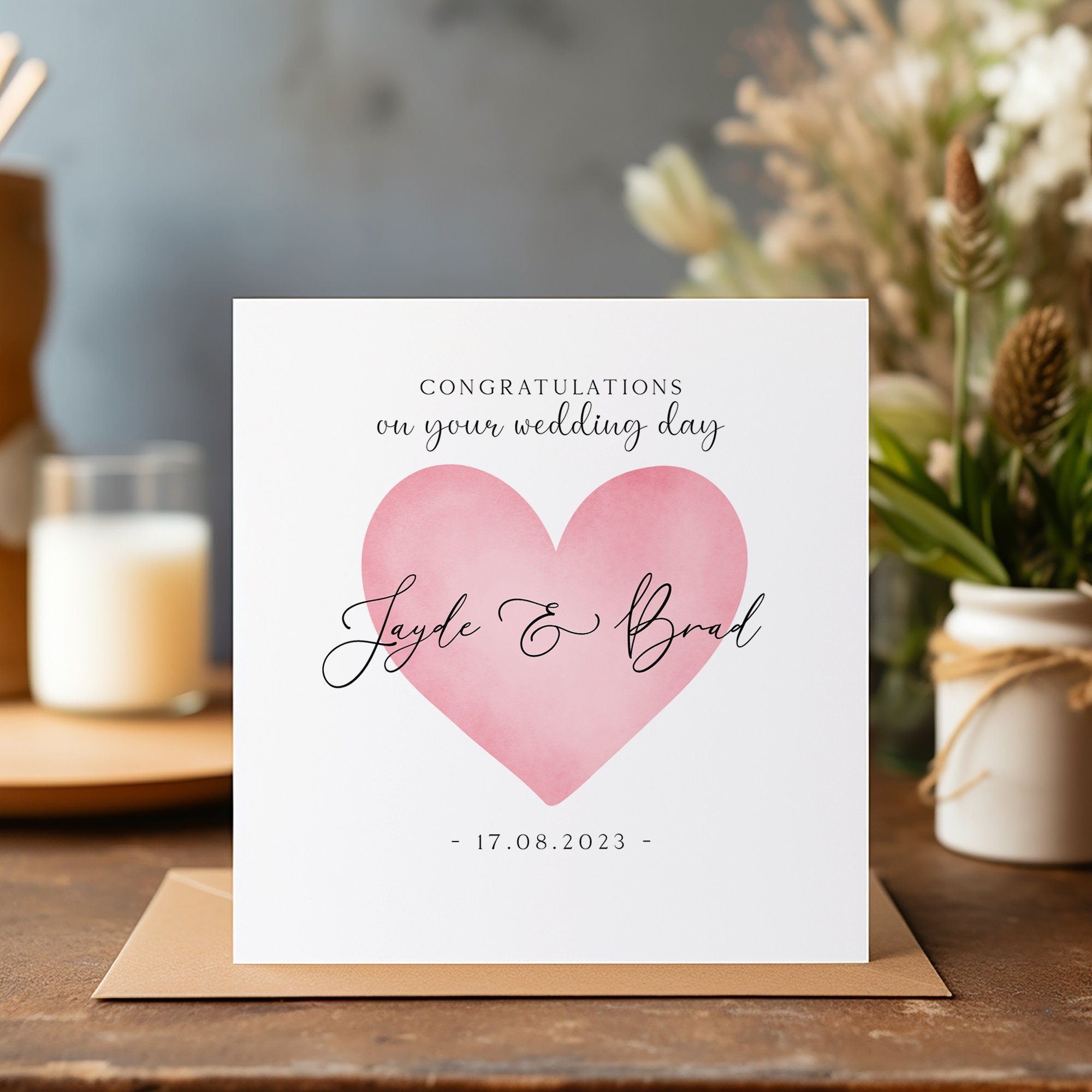 Personalised Wedding Card - Wedding Day Card - Wedding Card - Mr & Mrs Card - Newlyweds Bride and Groom - Newlyweds - C142