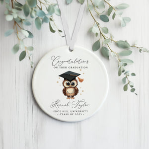 Personalised Graduation Ceramic Christmas Decoration - Graduated Gift - Graduation Bauble - Grad Christmas Decoration