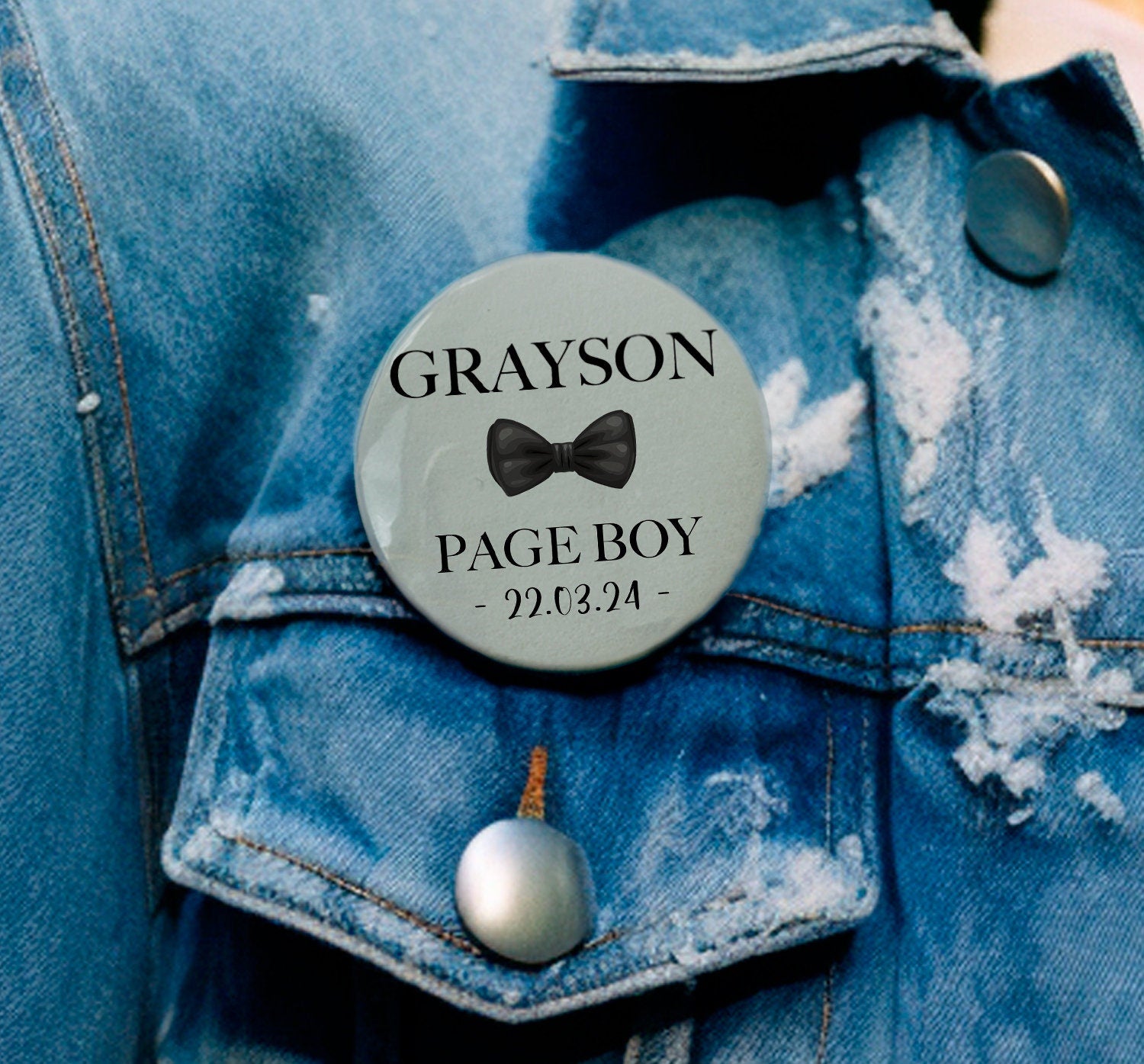 Personalised Page Boy Badge - Wedding Badge - Page Boy Gift