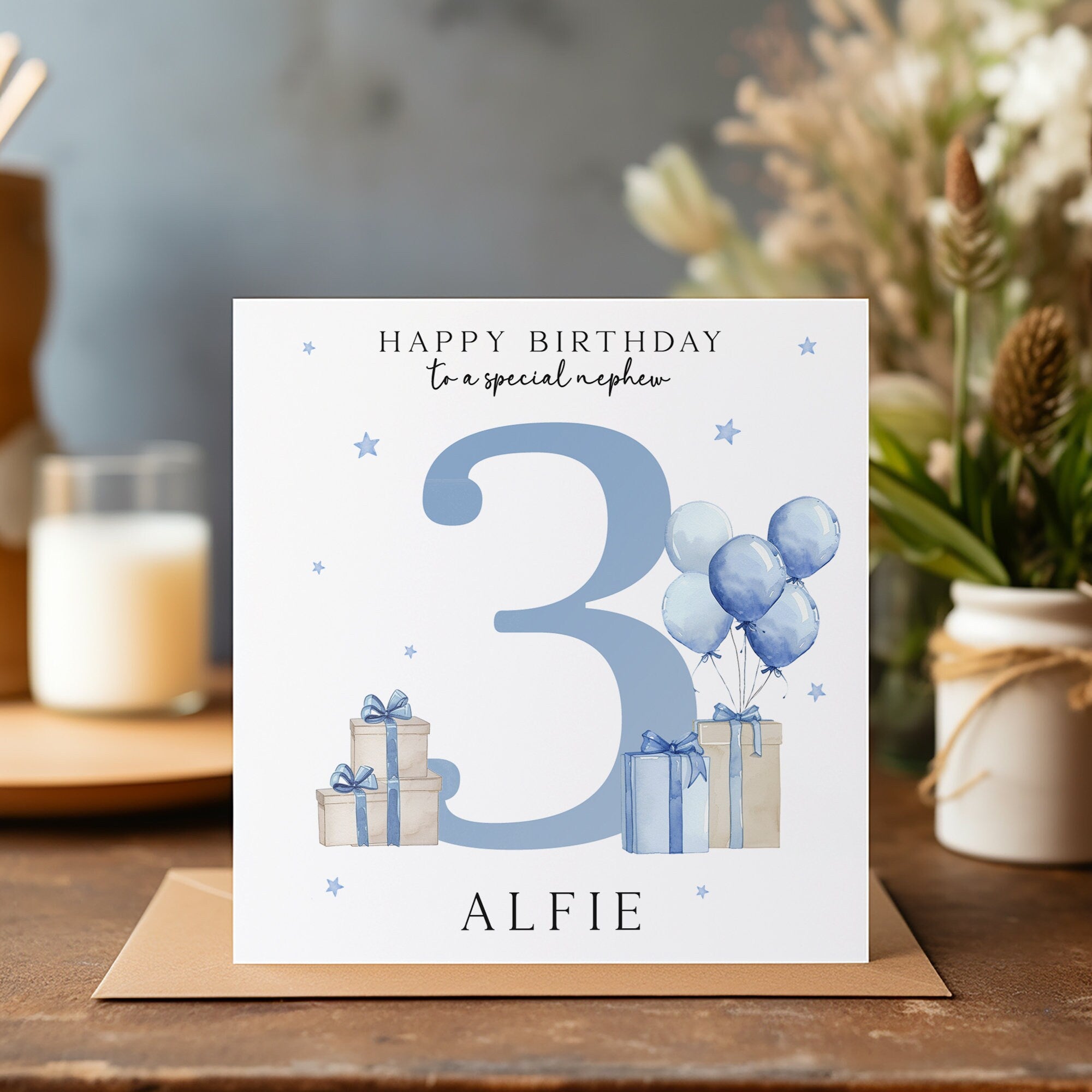 Personalised Birthday Card - Happy Birthday - Kids Birthday Card - Nephew Birthday - 1st Birthday Card - 2nd Birthday Card