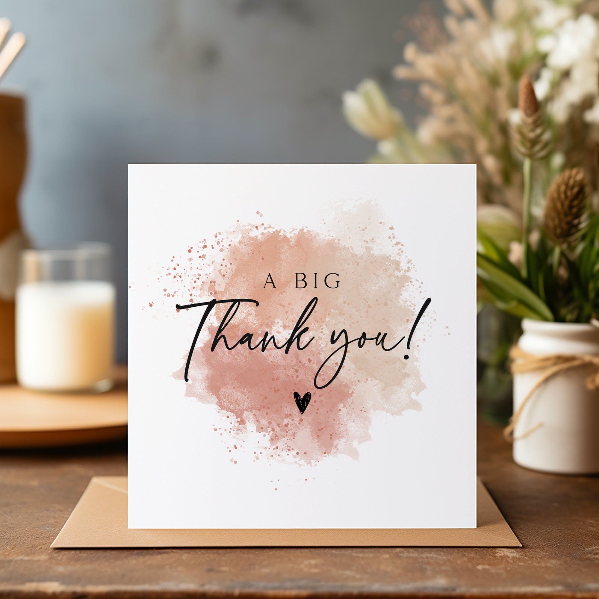 Thank You Card - Personalised Card - A Big Thank You