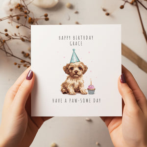 Personalised Dog Birthday Card - Happy Birthday - Birthday Card