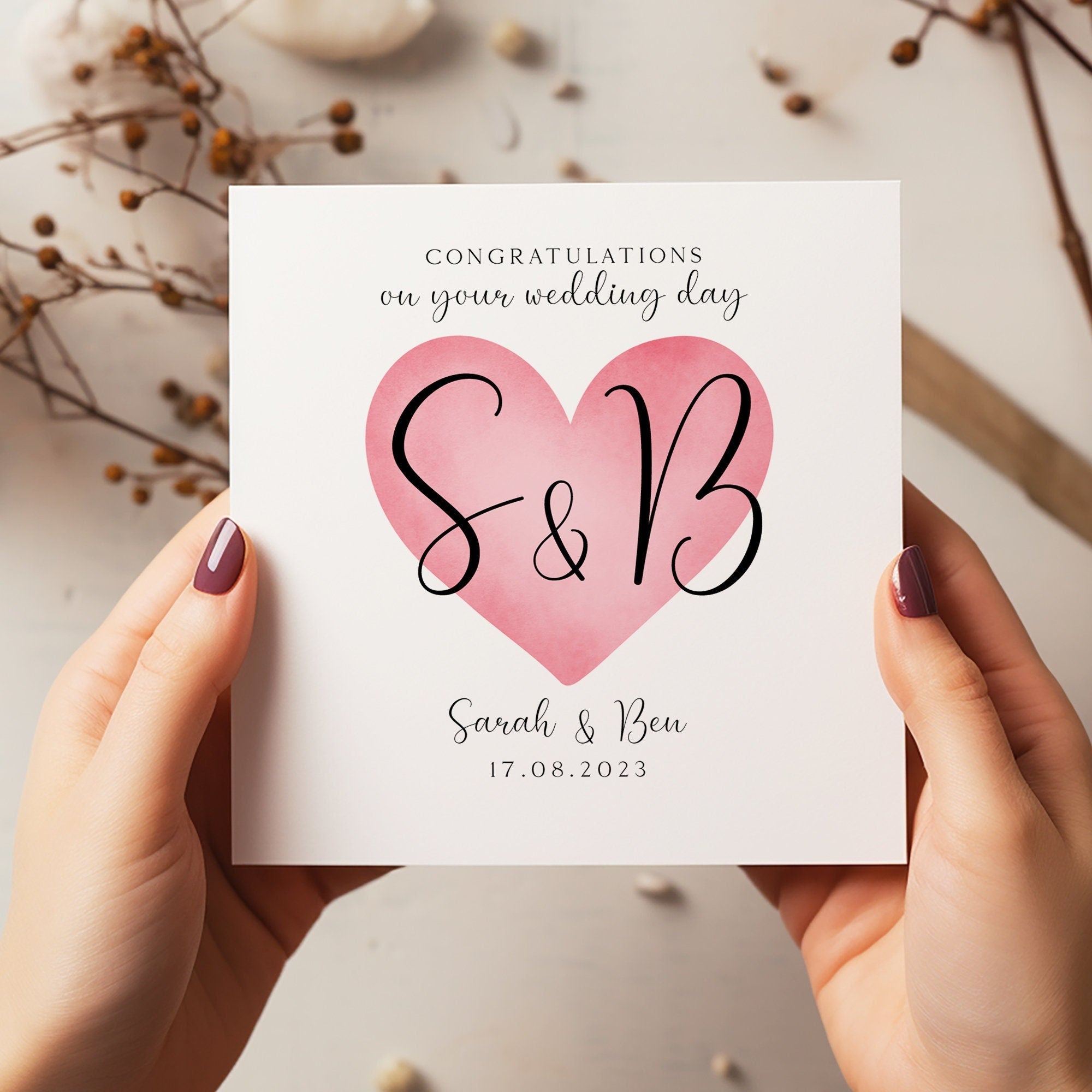 Personalised Wedding Card - Wedding Day Card - Wedding Card - Mr & Mrs Card - Newlyweds Bride and Groom - Newlyweds