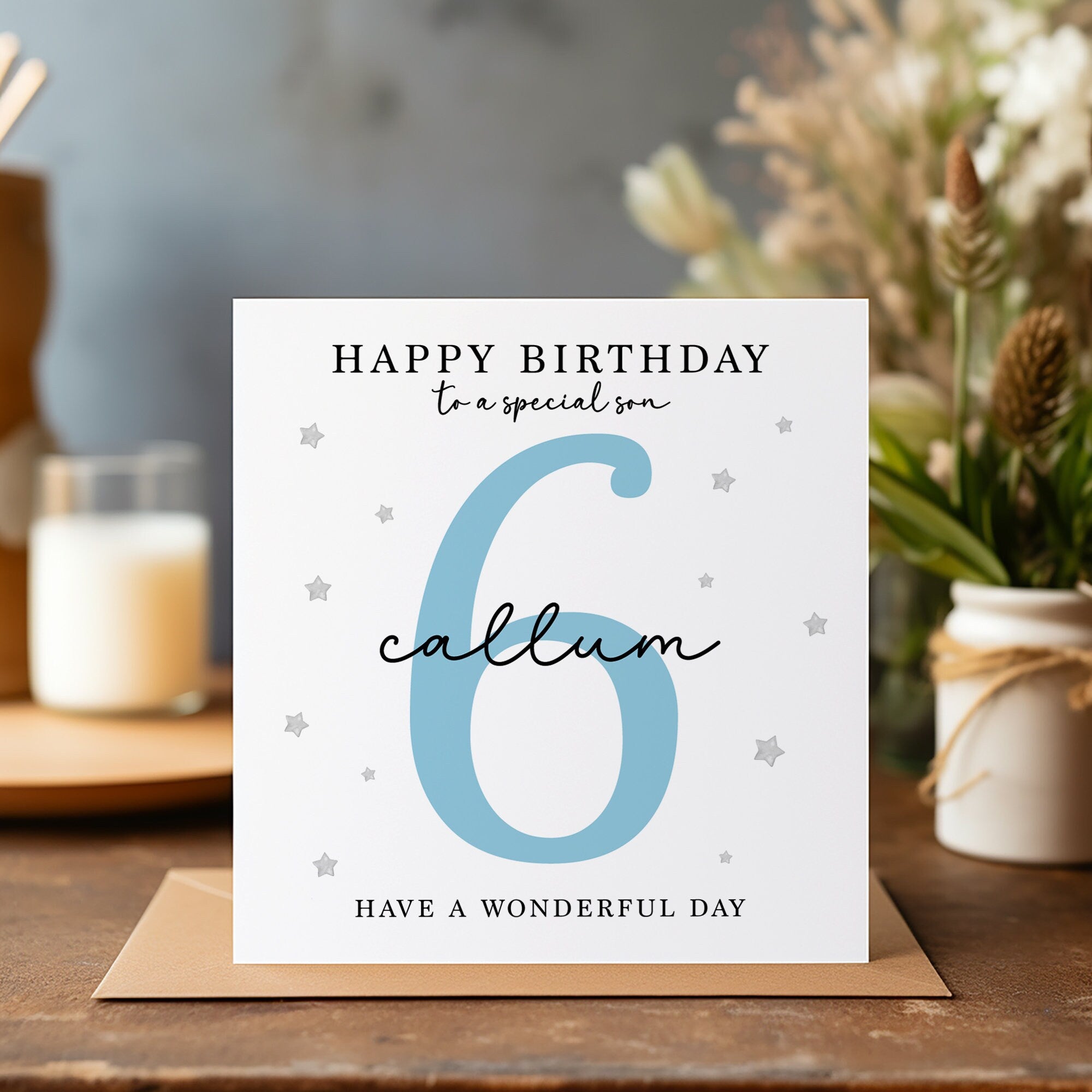 Personalised Birthday Age Card - Happy Birthday - Kids Birthday Card - Nephew Birthday - 1st Birthday Card - 2nd Birthday Card - 1094