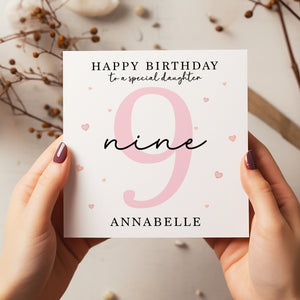 Personalised Birthday Age Card - Happy Birthday - Birthday Card For Her - 1095