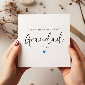 Happy First Father's Day Card - Grandad Card - Father's Day Card - Grandad Greeting Card - First Time Grandad - 1114