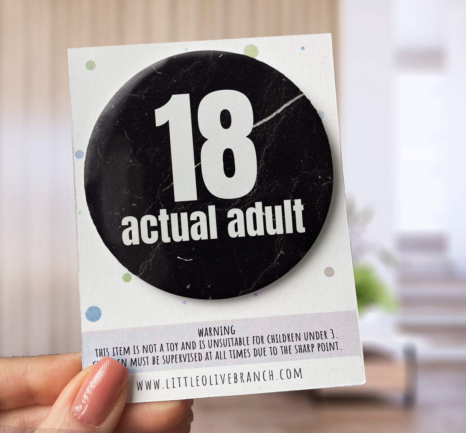 18th Birthday Badge - Badge For Him - Eighteenth Birthday Badge - B1130