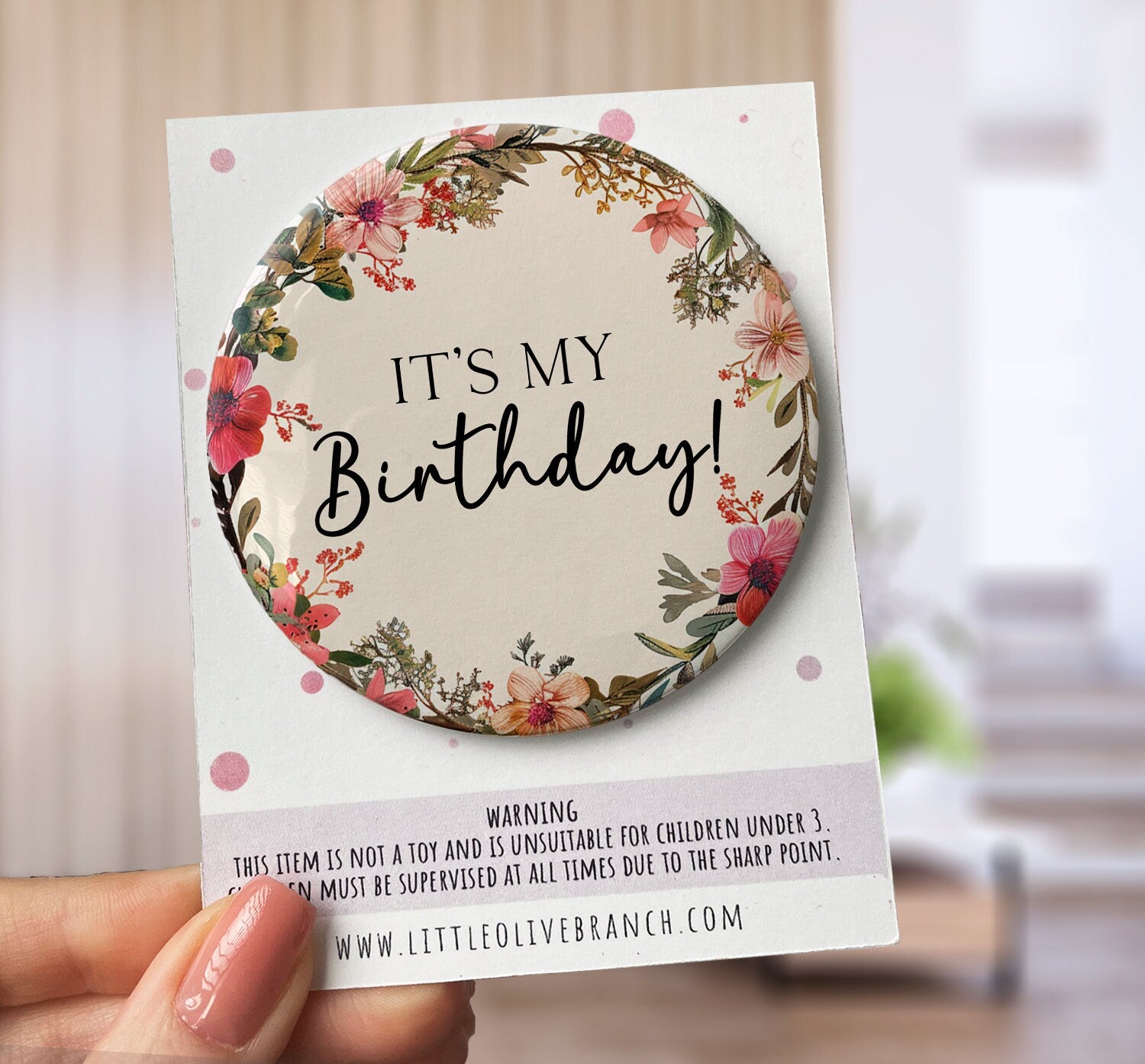 Birthday Badge - Badge For Her - Personalised Birthday - 30th Birthday - 25th Birthday - B1143