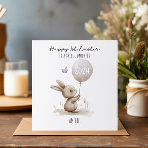 Personalised Happy First Easter, Happy Easter Card - Easter Card - 1st Easter - Baby's First Easter Card