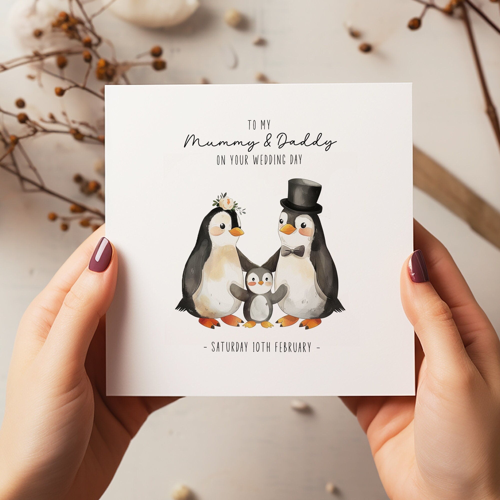 Personalised Mummy And Daddy Wedding Card - Parent Wedding Card - Wedding Day Card - Wedding Card - Mr & Mrs Card - C1162