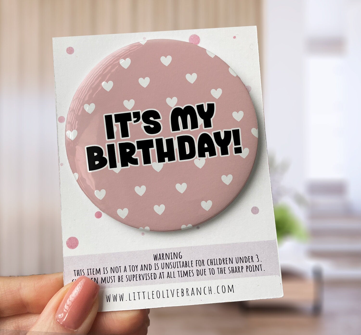 Birthday Badge - Badge For Her - Personalised Birthday - 30th Birthday - 25th Birthday - B1178