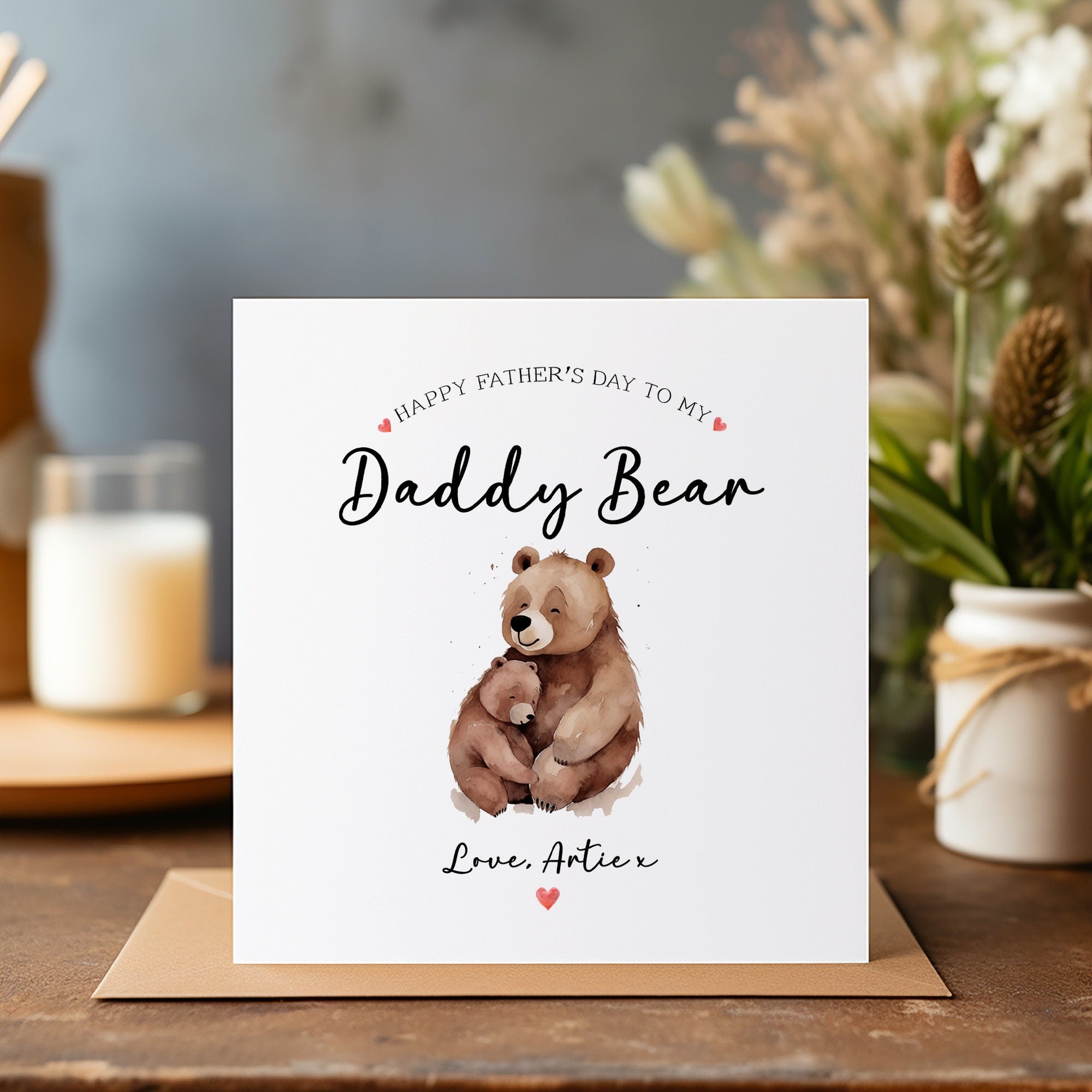 Happy Father's Day Card - Daddy Bear Card - Father's Day Card - Dad Greeting Card - First Time Dad - C1188