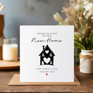 Personalised New Home Card - New Home Gift - Congratulations On Your New Home - Happy Moving Day - New Home Card For Friends - C1217