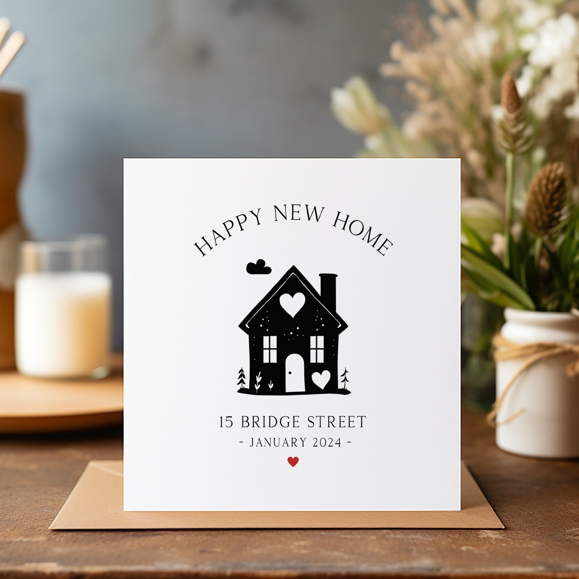 Personalised New Home Card - New Home Gift - Congratulations On Your New Home - Happy Moving Day - New Home Card For Friends - C1218