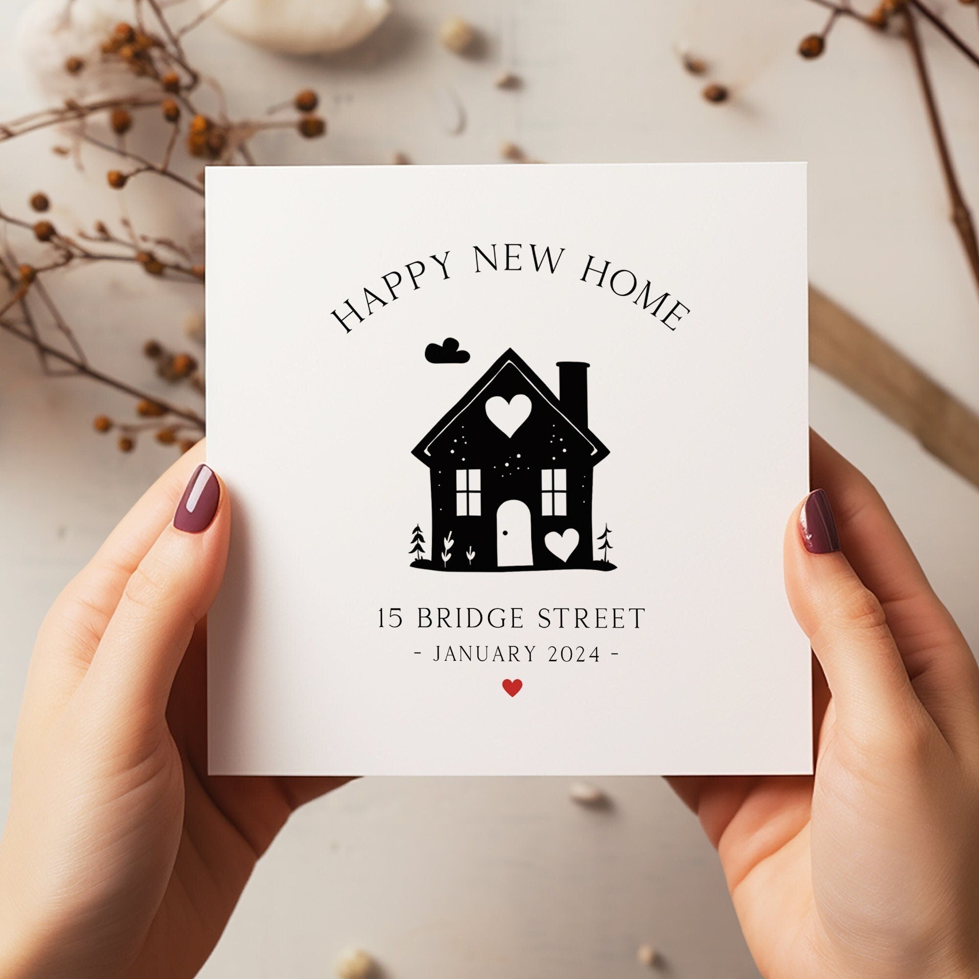 Personalised New Home Card - New Home Gift - Congratulations On Your New Home - Happy Moving Day - New Home Card For Friends - C1218