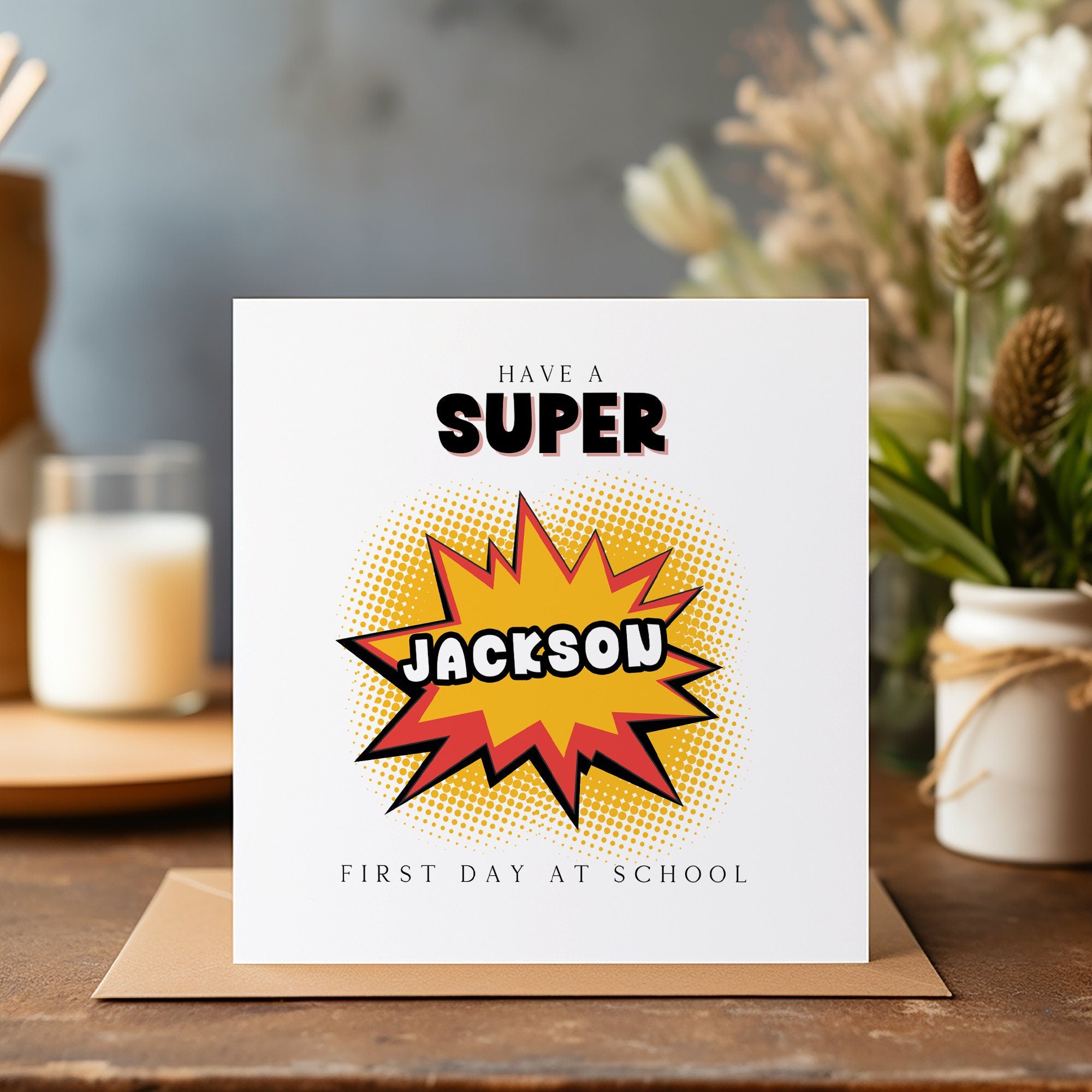 Personalised First Day Of School Card - New School Card - Going To School Card - Reception Card - C1225