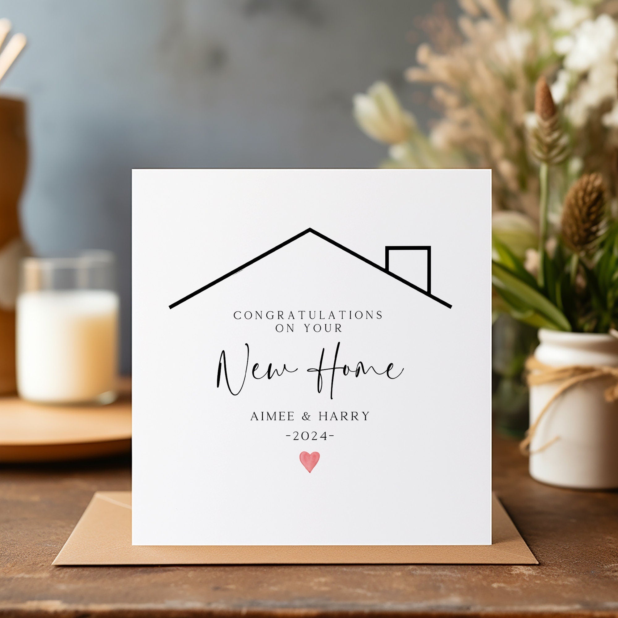 Personalised New Home Card - New Home Gift - Congratulations On Your New Home - Happy Moving Day - New Home Card For Friends - C1248