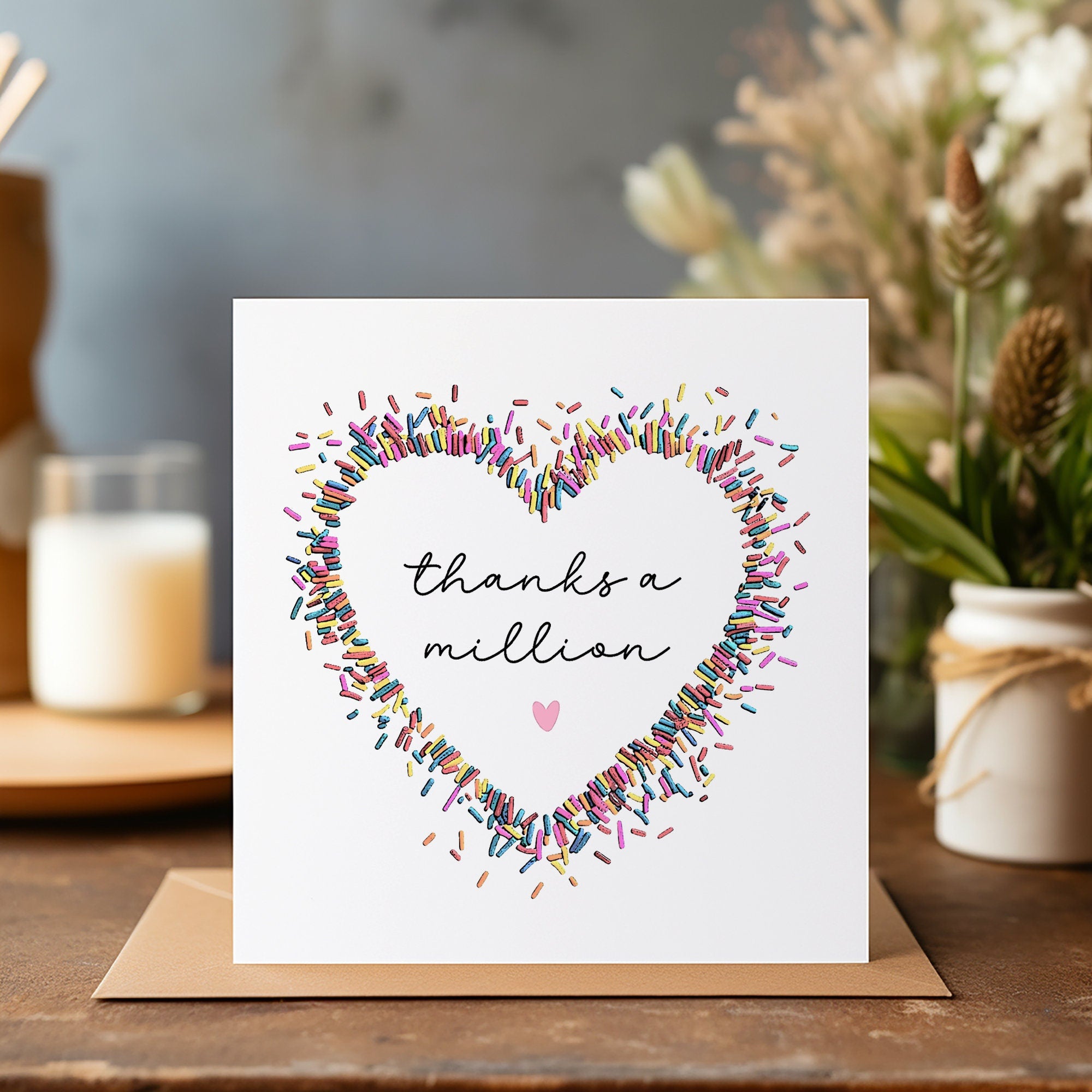 Thank You Card - Personalised Card - A Big Thank You - Thanks A Million - C1254