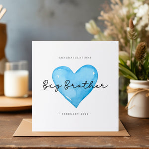 Big Brother Card - Personalised Big Brother Card - Little Brother Card - New baby brother card - Brother Card - C1270