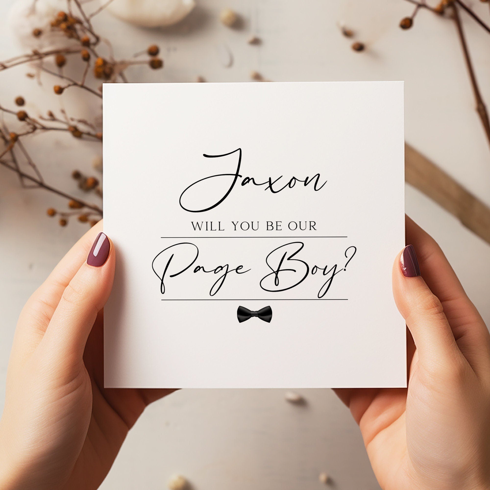 Will You Be Our Page Boy Surprise Card - Page Boy Card - Wedding Cards - 1104