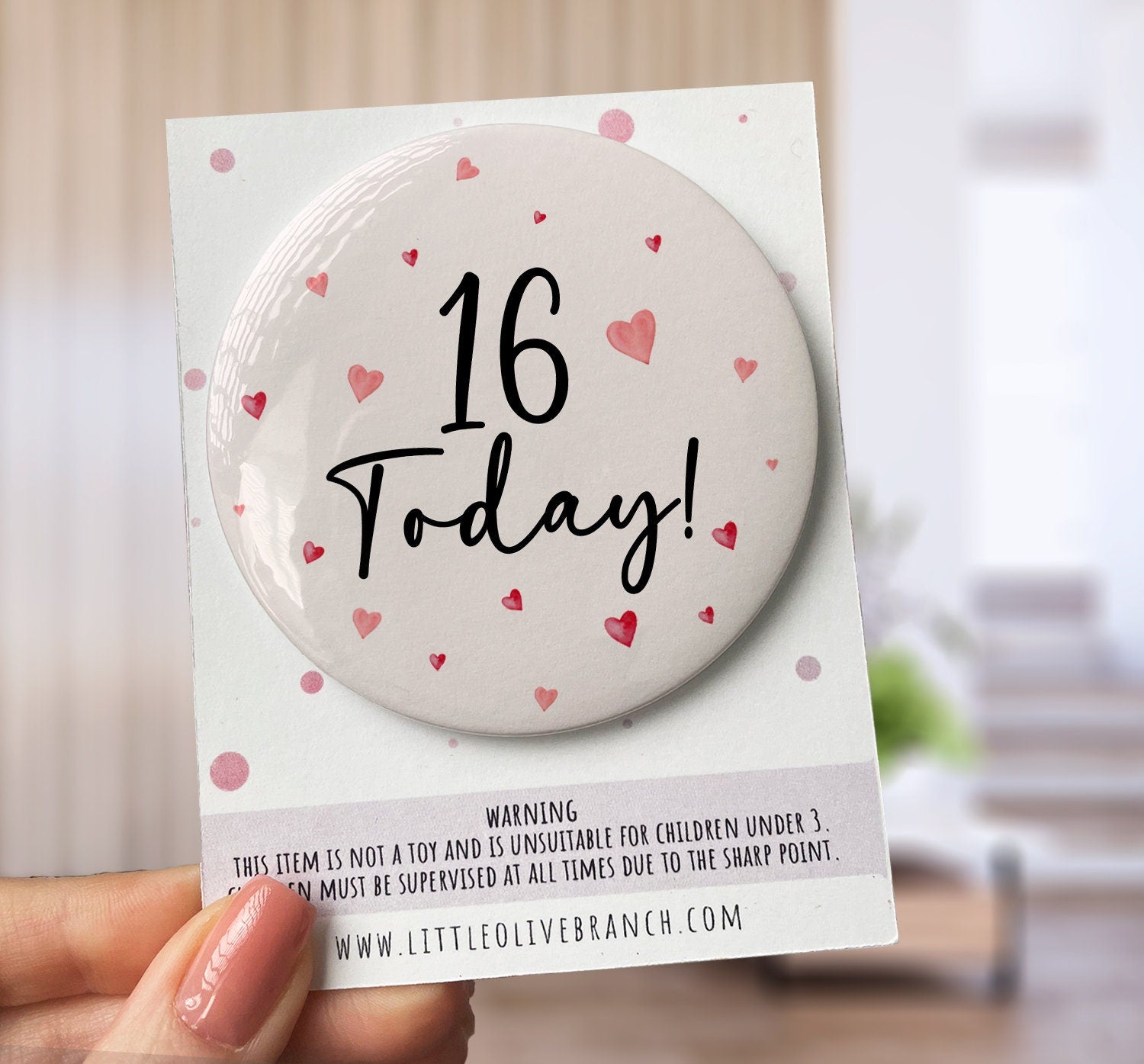 Birthday Age Badge - Badge For Her - Personalised Birthday - 30th Birthday - 25th Birthday - B1134