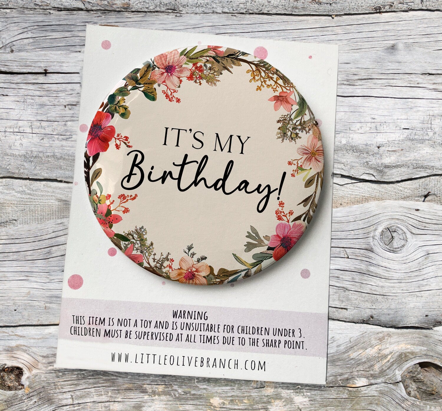 Birthday Badge - Badge For Her - Personalised Birthday - 30th Birthday - 25th Birthday - B1143