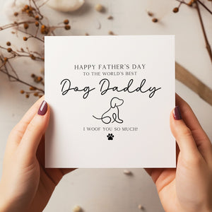 Happy Father's Day Dog Dad Card - From The Dog Card - Father's Day Card - Dad Greeting Card - Dog Daddy - C1184