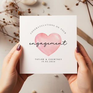 Personalised Engagement Card - Newly Engaged - Congratulations You're Engaged - Couple Engaged - C1353