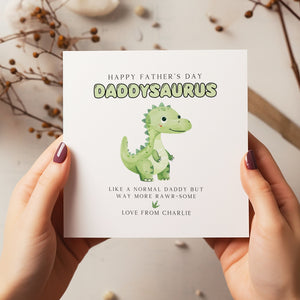 Happy Father's Day Dinosaur Card - Daddy Card - Dad Greeting Card - First Time Dad - Daddysaurus - C1211