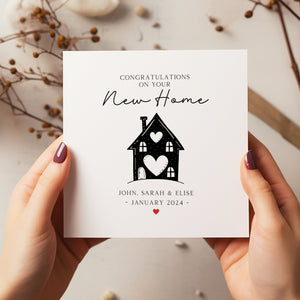 Personalised New Home Card - New Home Gift - Congratulations On Your New Home - Happy Moving Day - New Home Card For Friends - C1217