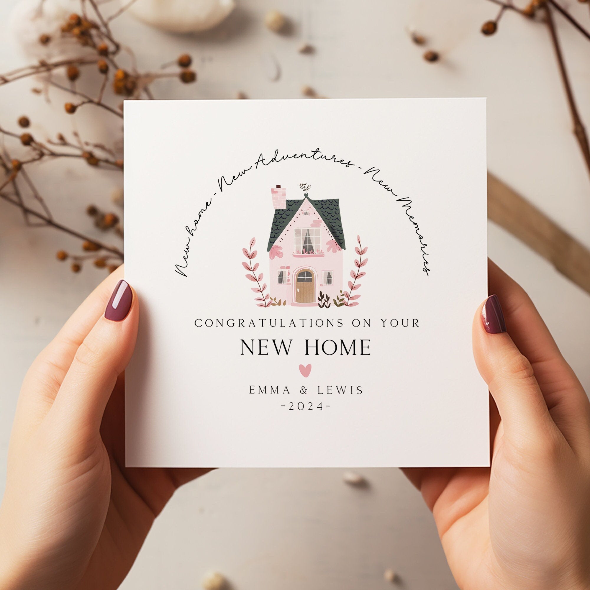 Personalised New Home Card - New Home Gift - Congratulations On Your New Home - Happy Moving Day - New Home Card For Friends - C1245