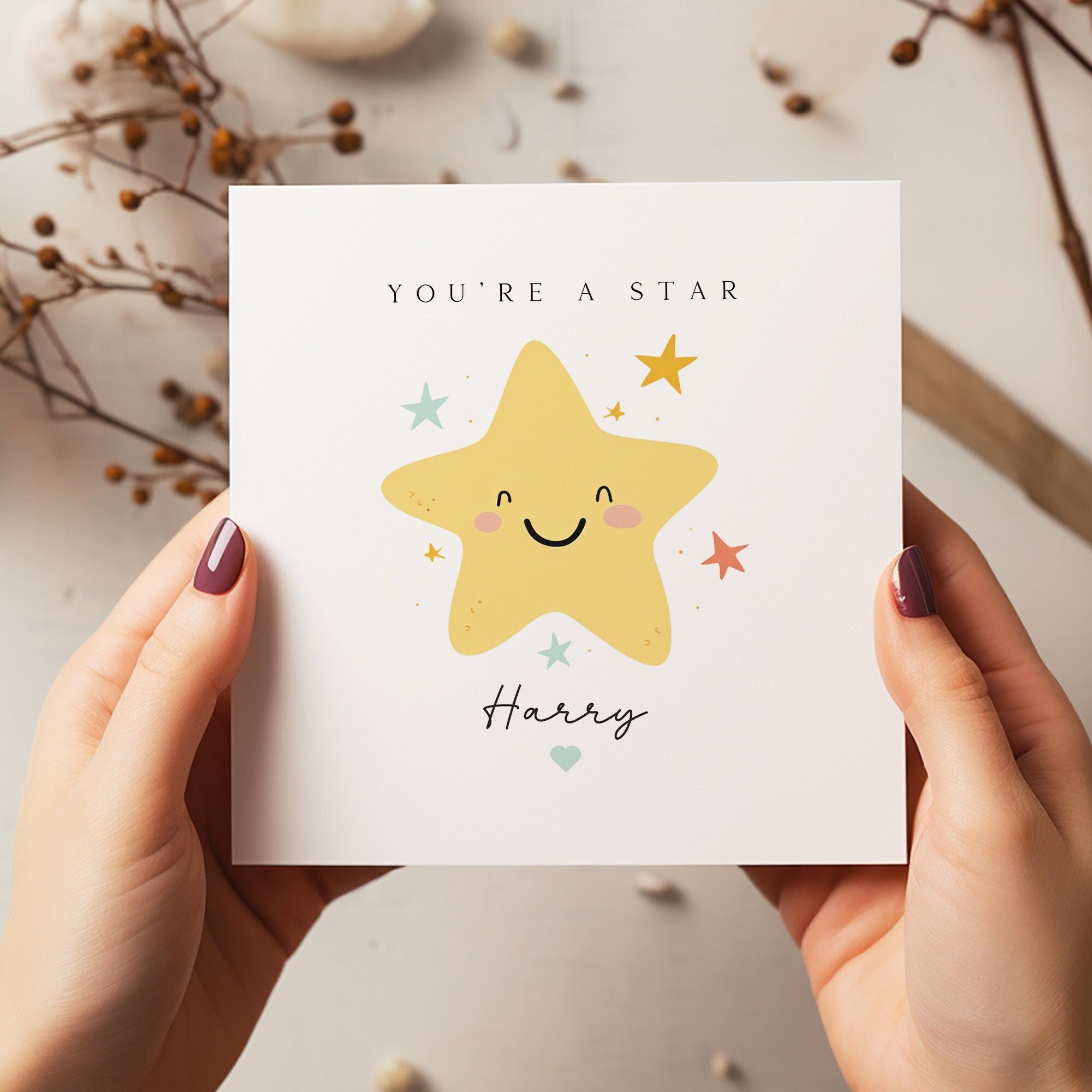 You're A Star Card - Personalised Card - Thank You Card - C1250