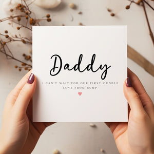 Happy Father's Day From The Bump Card - Daddy To Be Card - Father's Day Card - Dad Greeting Card - First Time Dad - C1390